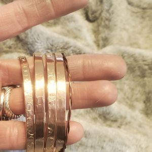 COPY - Hand forged set of copper stacking cuffs